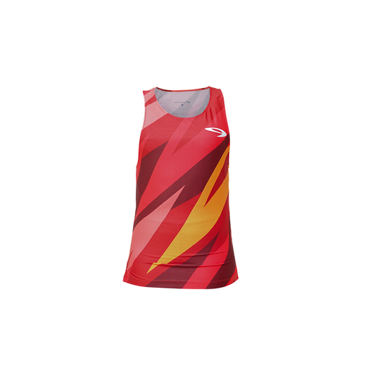 Metamozaic pro running singlet wanita maroon merah kuning